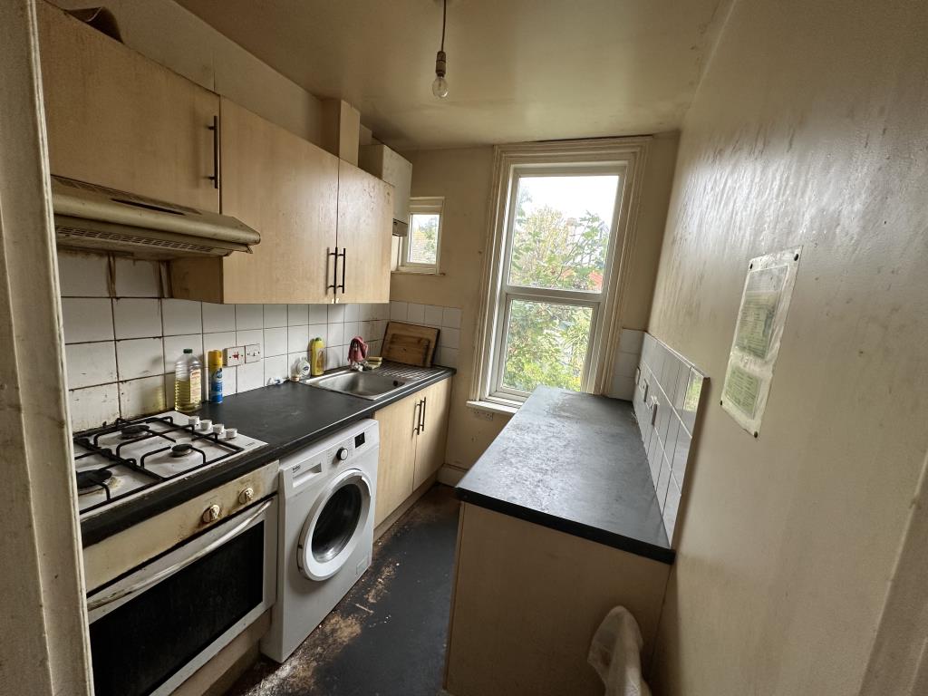 Lot: 46 - TWO-BEDROOM MAISONETTE FOR REFURBISHMENT - Kitchen